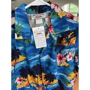 Vtg Pacific Legend Apparel Hawaiian Floral Shirt Made in Hawaii USA Boy's 14 NWT